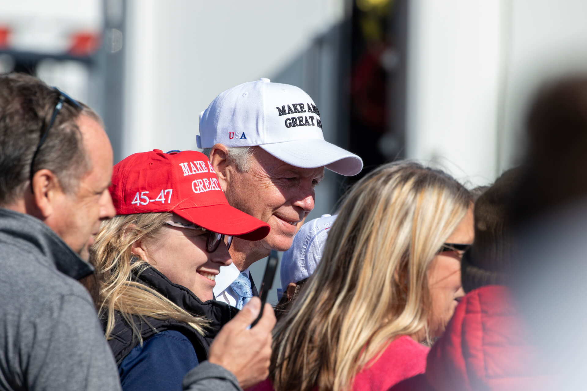 Wisconsin Senator, Ron Johnson mingles with his constituents.